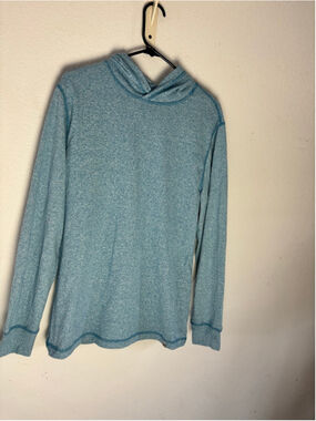 Men's Ocean Coast Blue Light Weight Hoodie S Cotton Blend Fishing